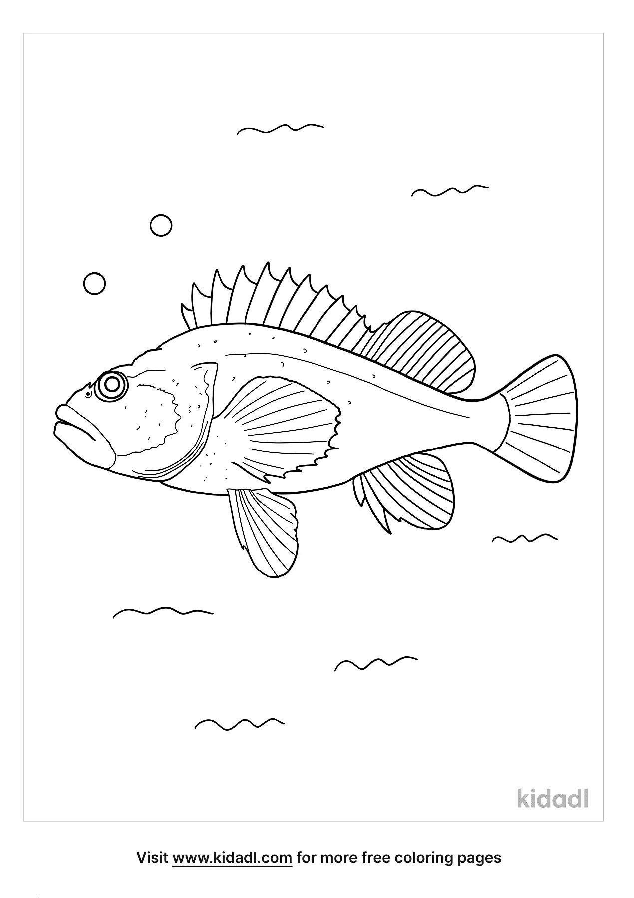 Free rock fish coloring page coloring page printables