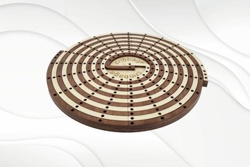 Cribbage round form laser cutting design vector template