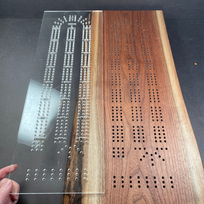 Cribbage board templates clear acrylic â jeff mack supply