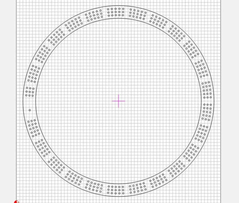 Round cribbage board