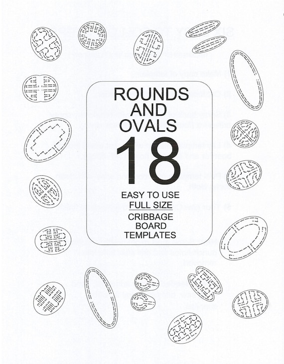 Printable oval cribbage board template