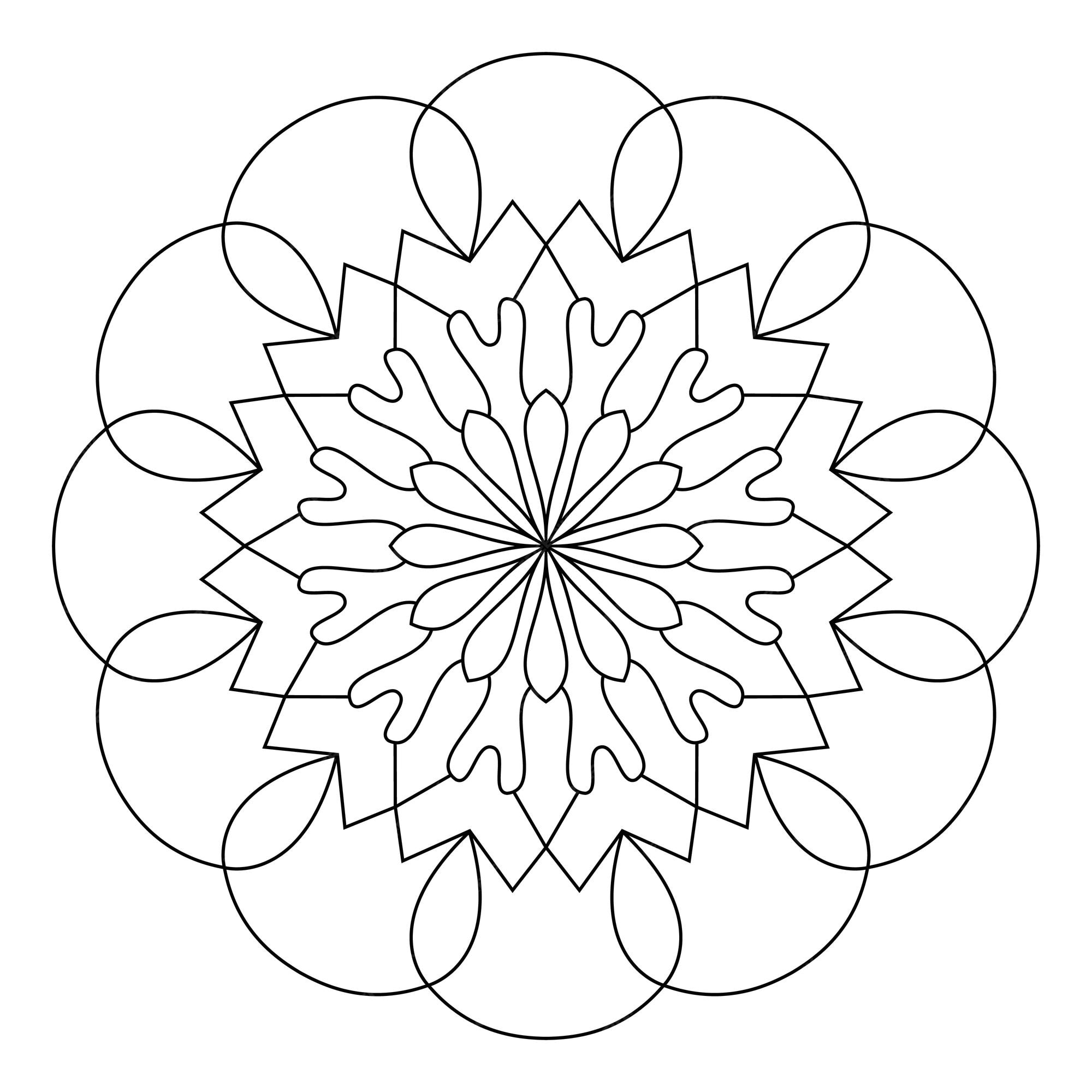 Premium vector mandala design for coloring page decorative round ornament antistress therapy pattern yoga logo
