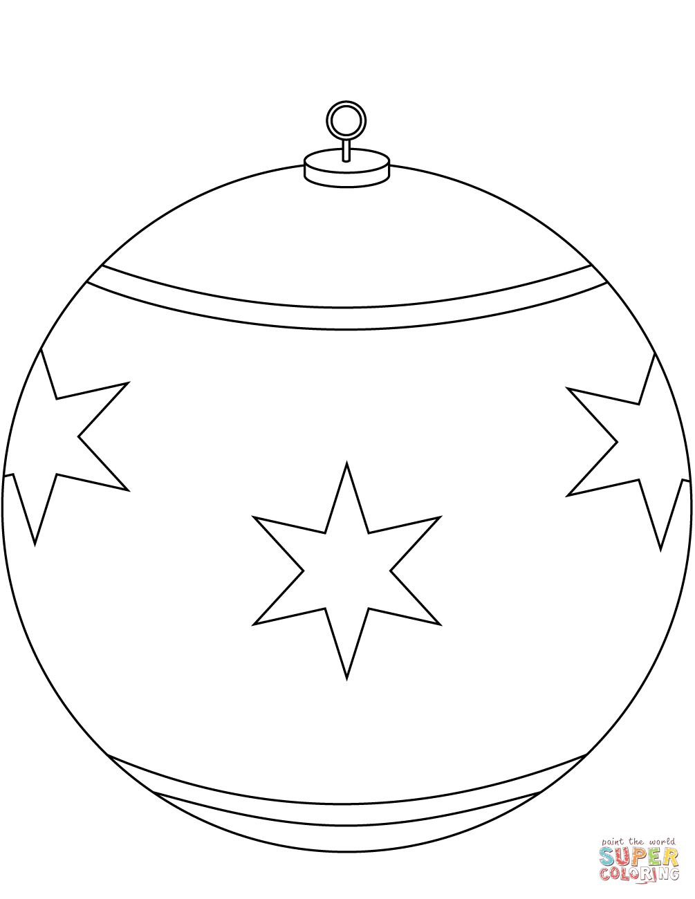 Round christmas ornament coloring page free printable coloring pages