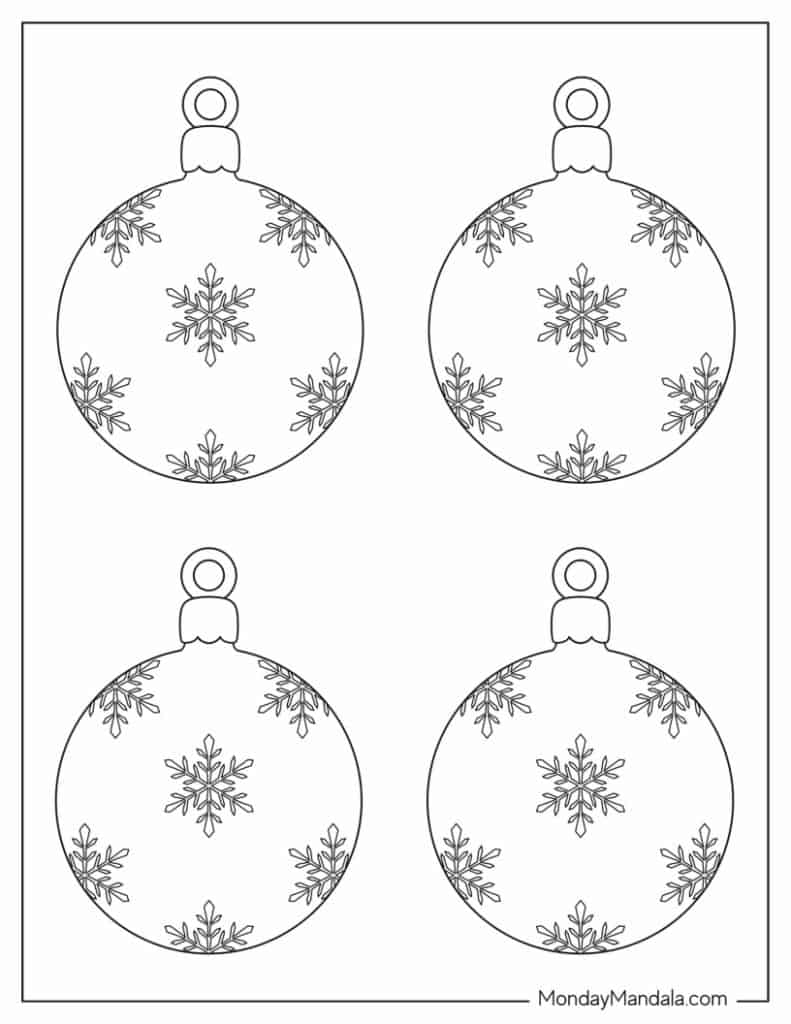 Printable christmas ornaments free pdf templates