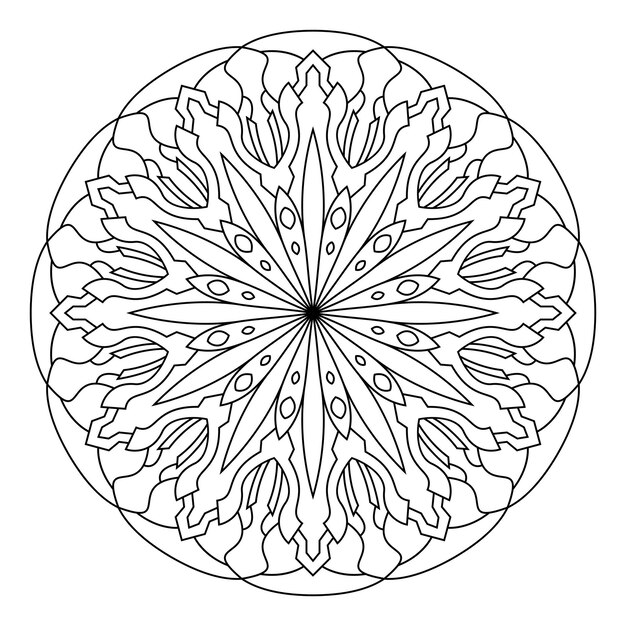Premium vector mandala design for coloring page decorative round ornament antistress therapy pattern yoga logo