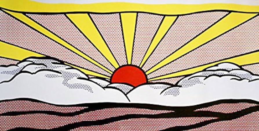Artrepublic sunrise art print by roy lichtenstein cm x cm posters prints