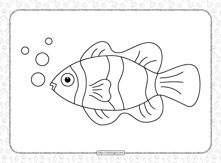 Free printable red clownfish coloring page fish coloring page coloring pages clown fish