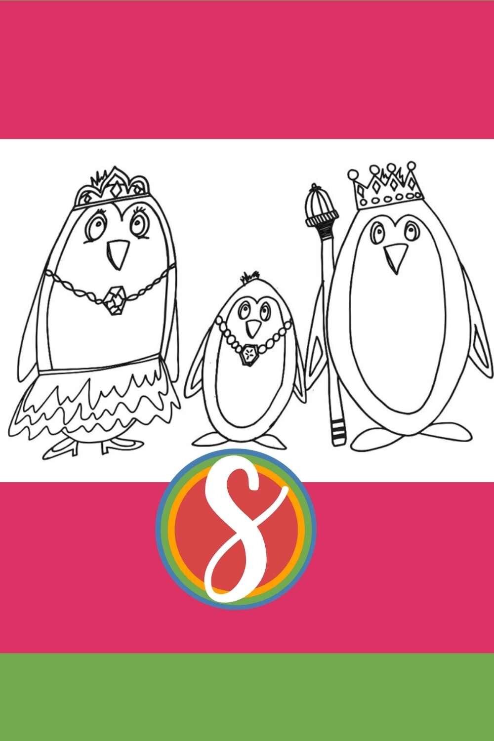 Free penguin coloring pages â stevie doodles