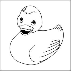 Clip art rubber ducky bw i