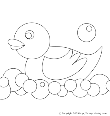 Rubber duck coloring page