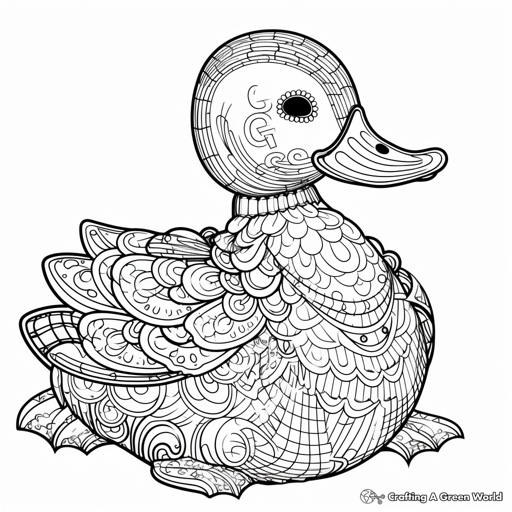 Rubber duck coloring pages
