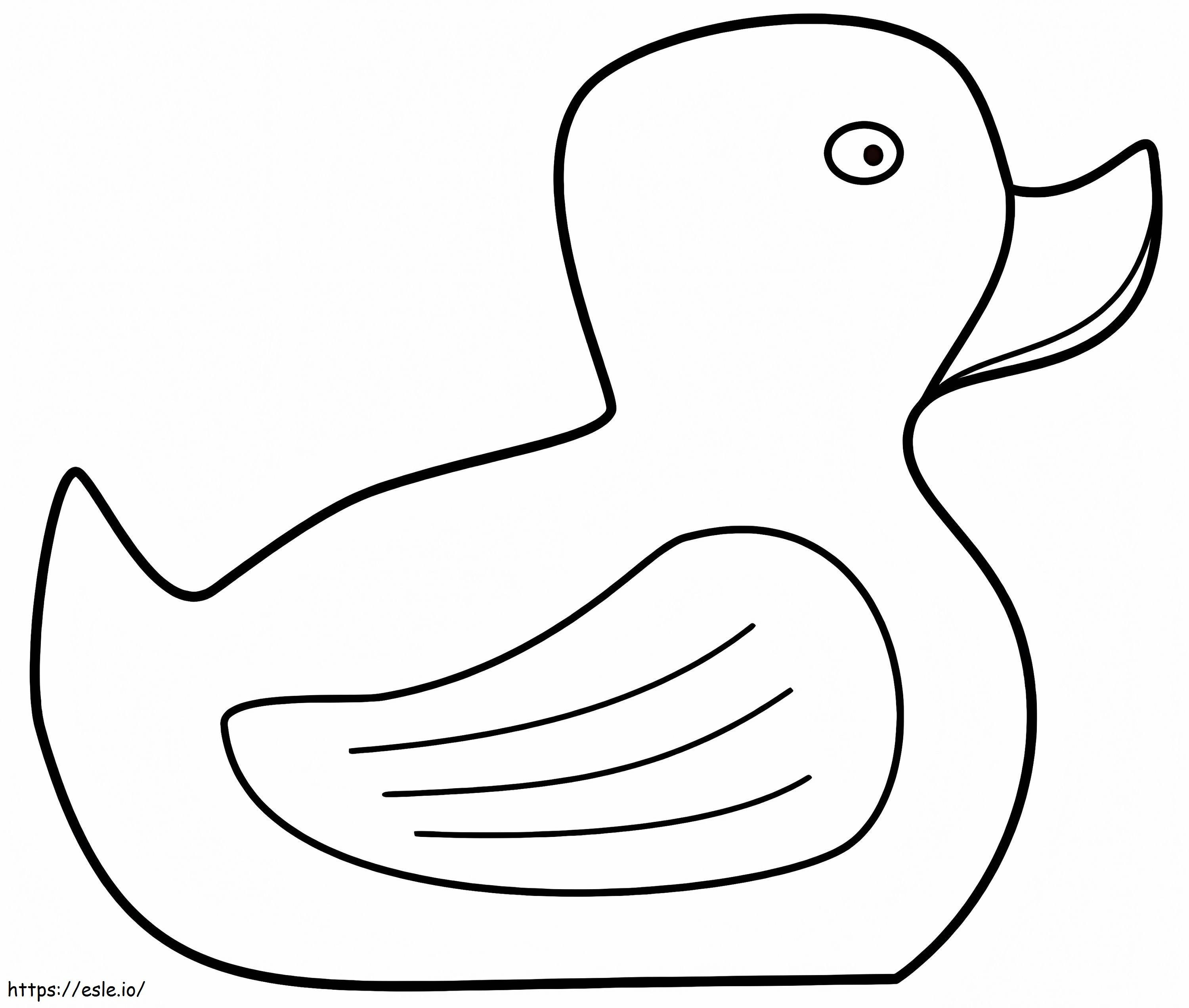 A rubber duck coloring page