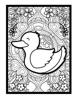 Ducks mindfulness mandala coloring pages printable birds coloring sheets pdf