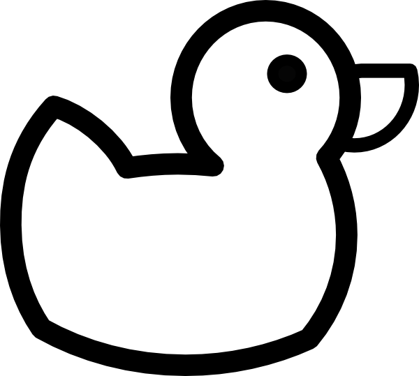 Duck outline clip art at