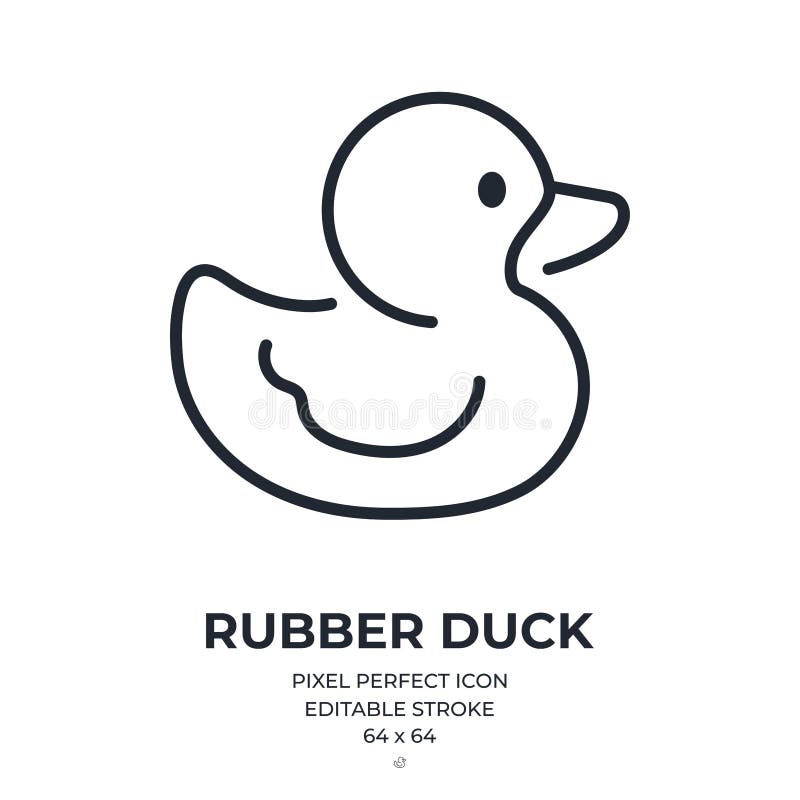 Rubber duck outline flat stock illustrations â rubber duck outline flat stock illustrations vectors clipart
