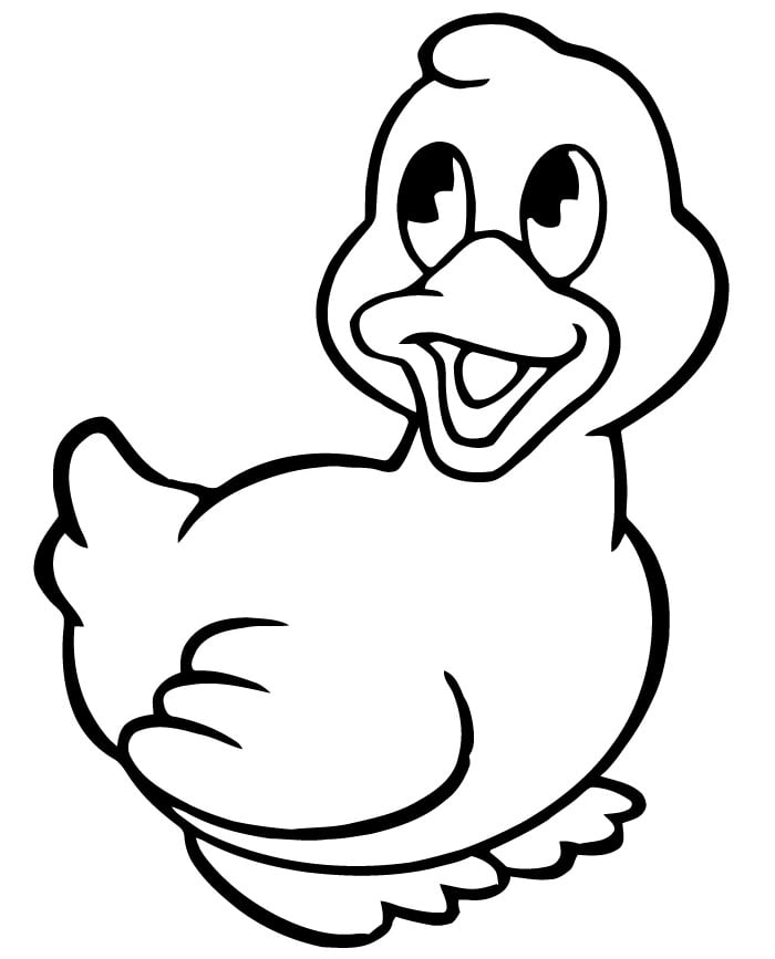 Duck shape s crafts and colouring pages