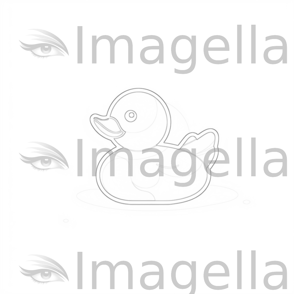 Minimalist art style rubber duck clipart k vector art â