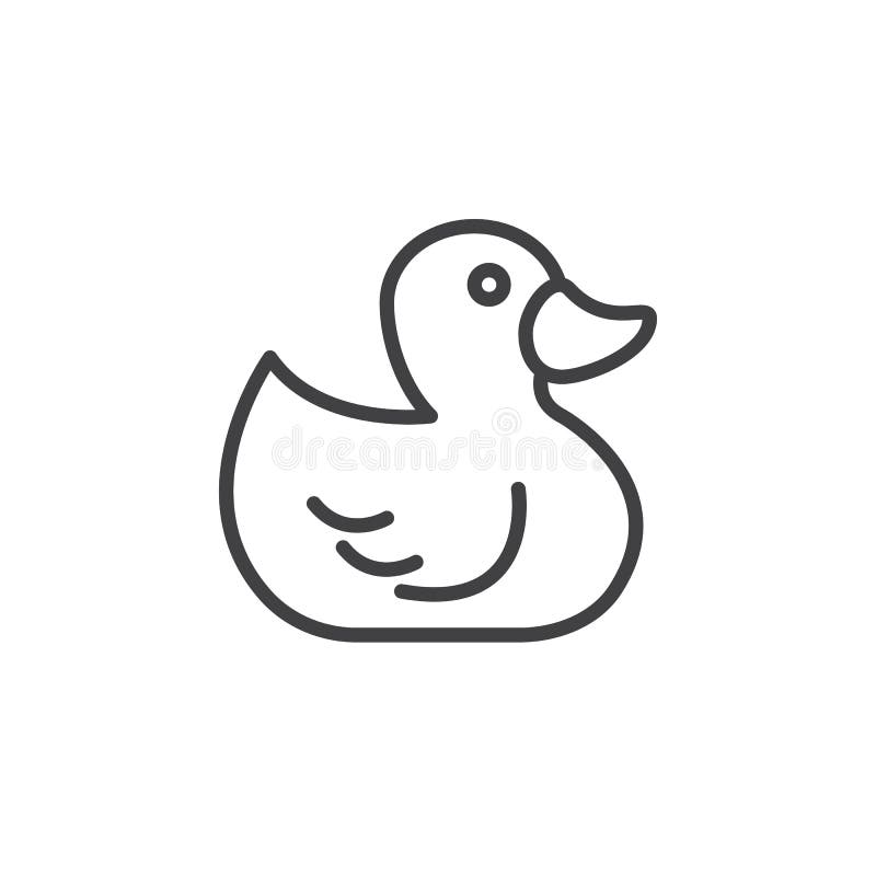 Rubber duck outline stock illustrations â rubber duck outline stock illustrations vectors clipart