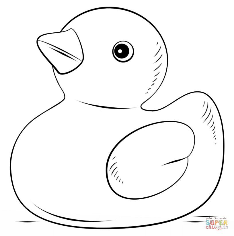 Rubber duck coloring page free printable coloring pages