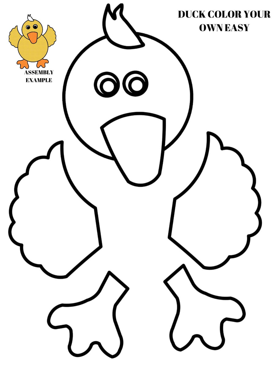 Duck paper plate animal craft paper digital version