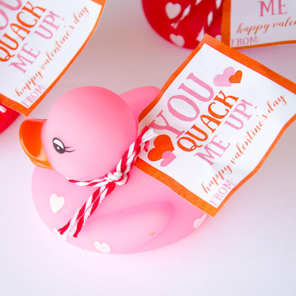Rubber duck valentine printable tag â love the day printable library