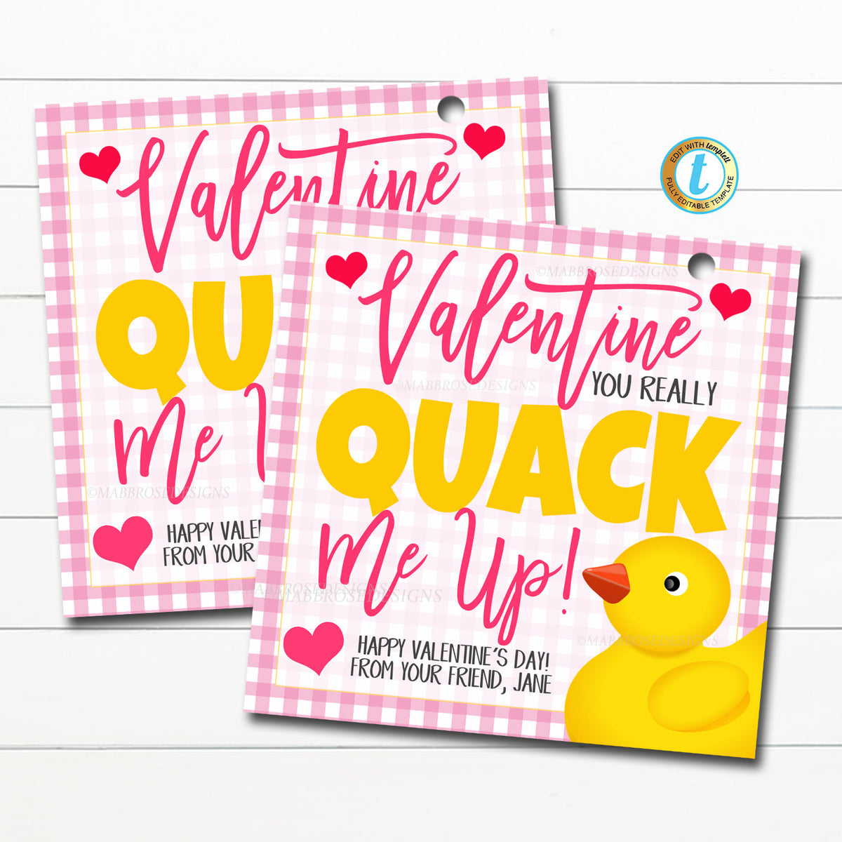 Valentine rubber duck tags rubber ducky kid friend valentine â printables