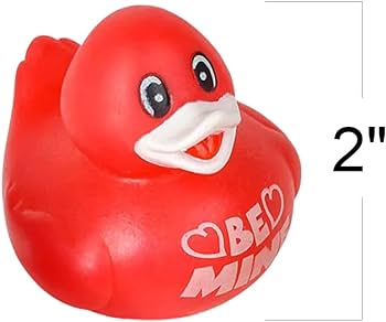 Artcreativity inch valentines day love rubber duckies pack of cute duck bath tub pool toys fun decorations carnival supplies valentine party favor or small prize toys games