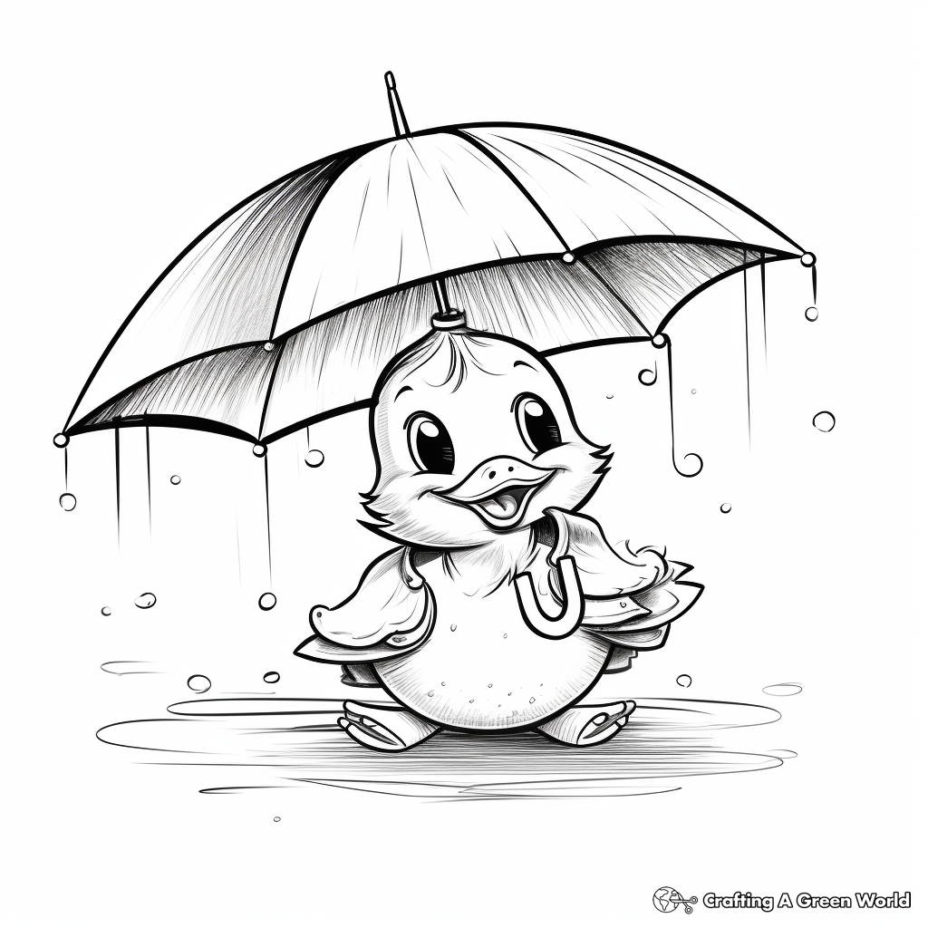 Yellow duck coloring pages