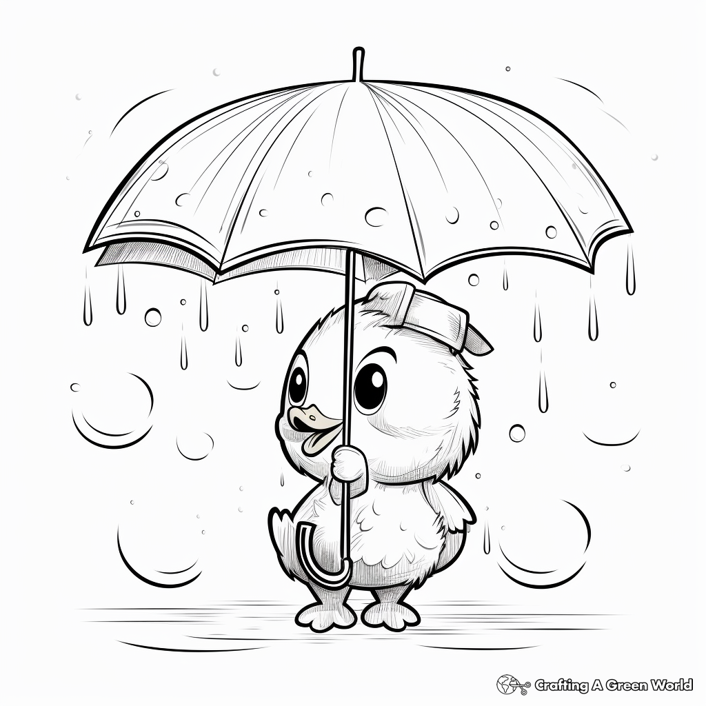 Yellow duck coloring pages