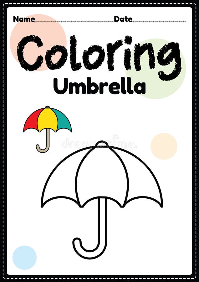 Umbrella coloring page stock illustrations â umbrella coloring page stock illustrations vectors clipart