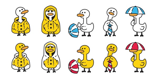 Duck umbrella royalty