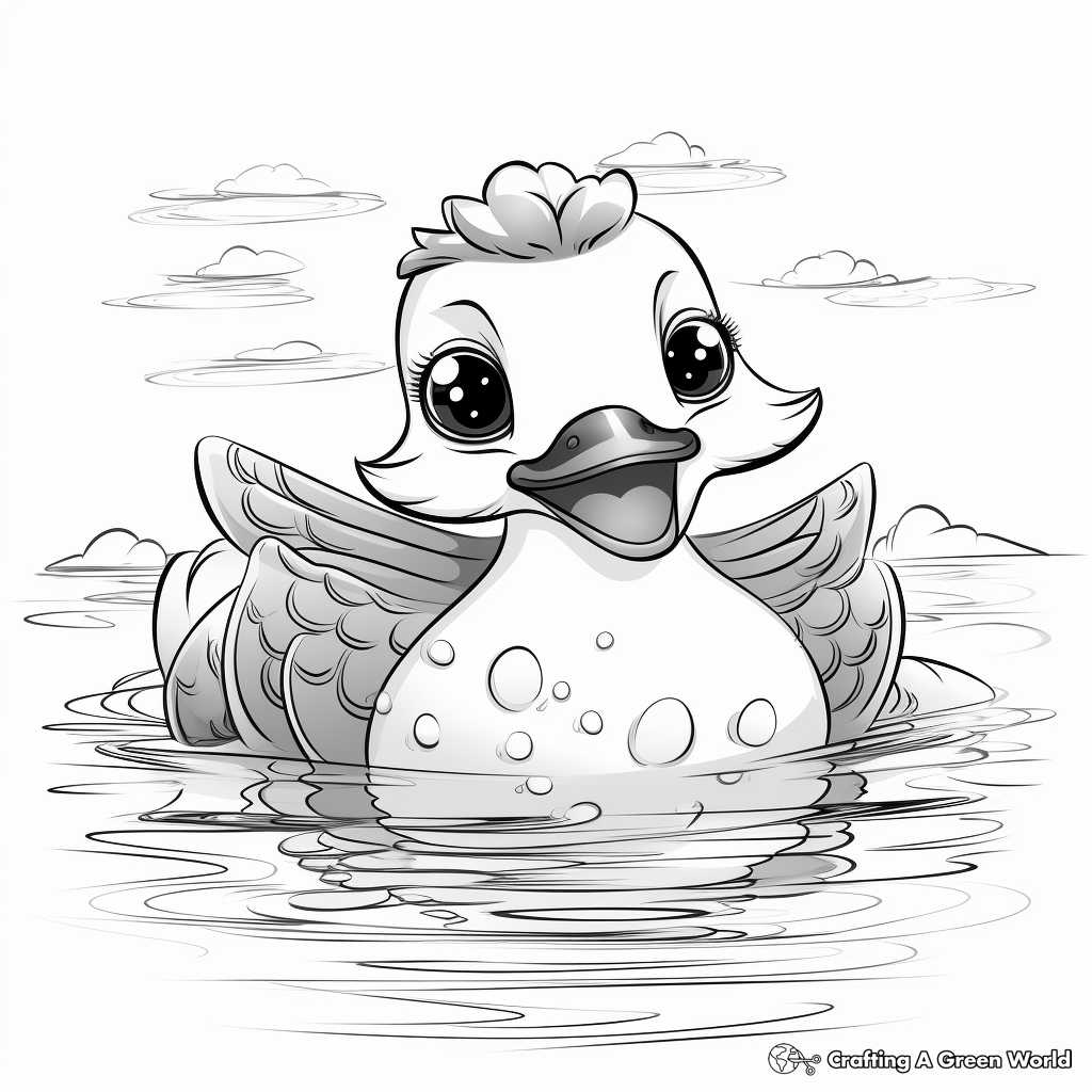 Rubber duck coloring pages