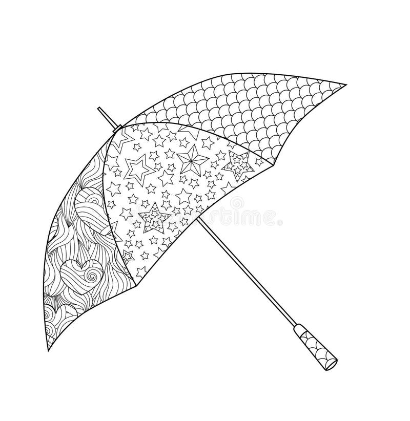 Umbrella coloring page stock illustrations â umbrella coloring page stock illustrations vectors clipart