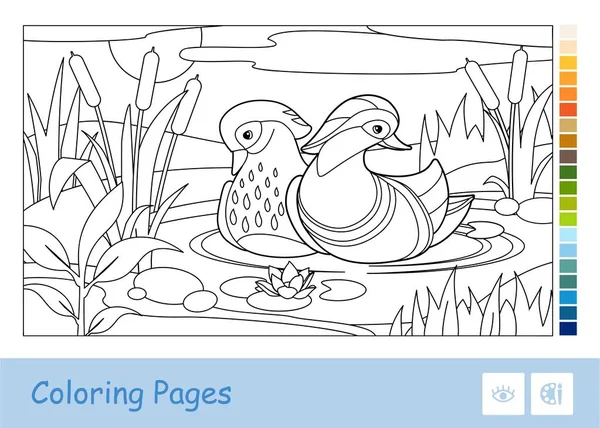 Duck coloring page vector images