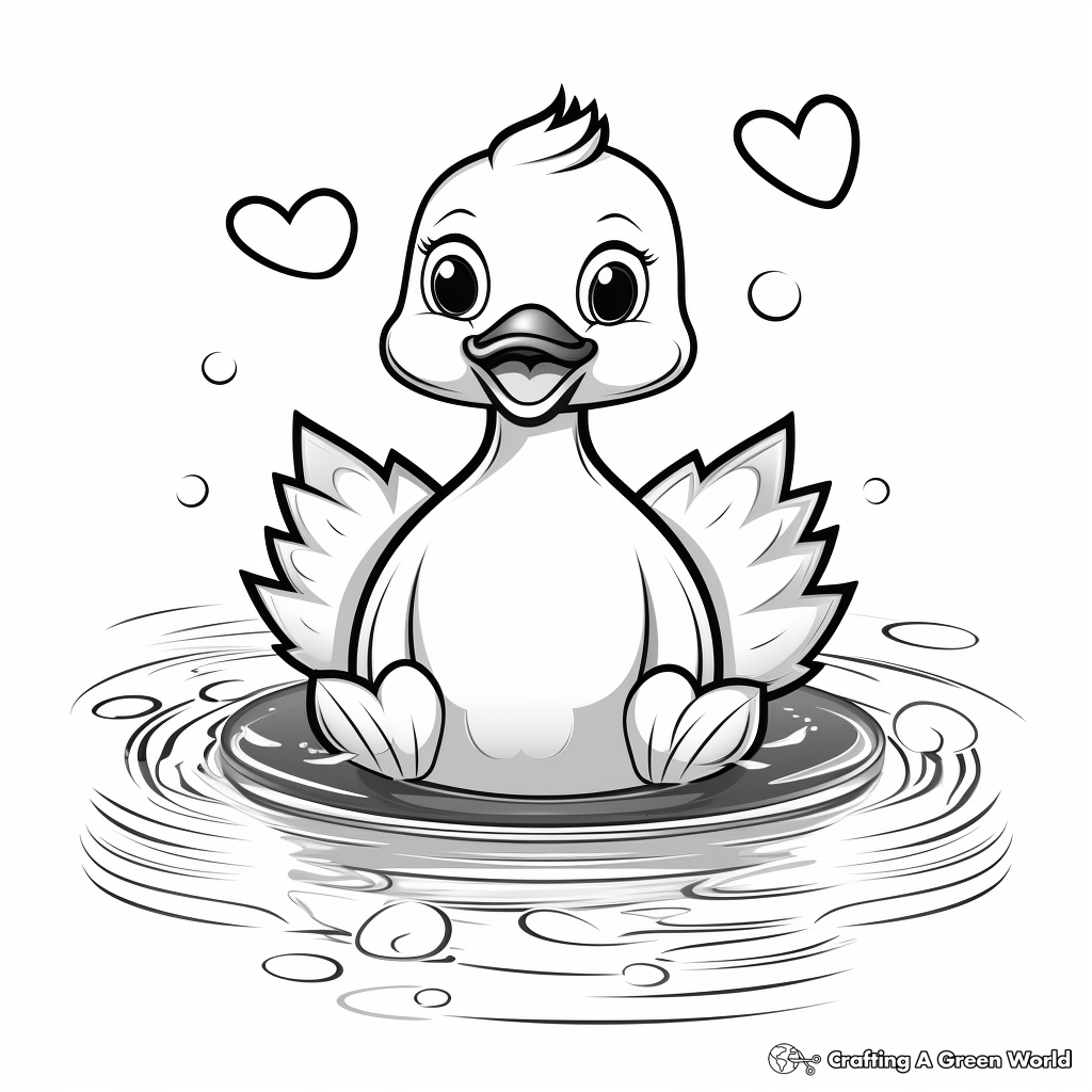 Rubber duck coloring pages