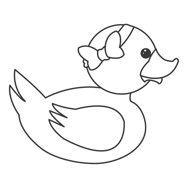 Duck coloring page vector images