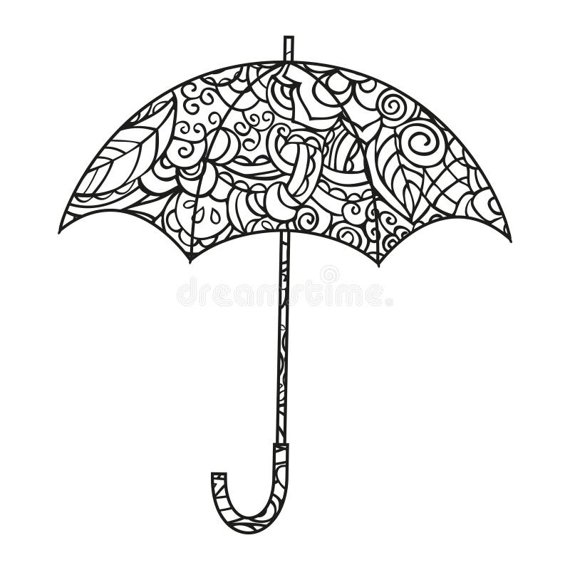 Umbrella coloring page stock illustrations â umbrella coloring page stock illustrations vectors clipart