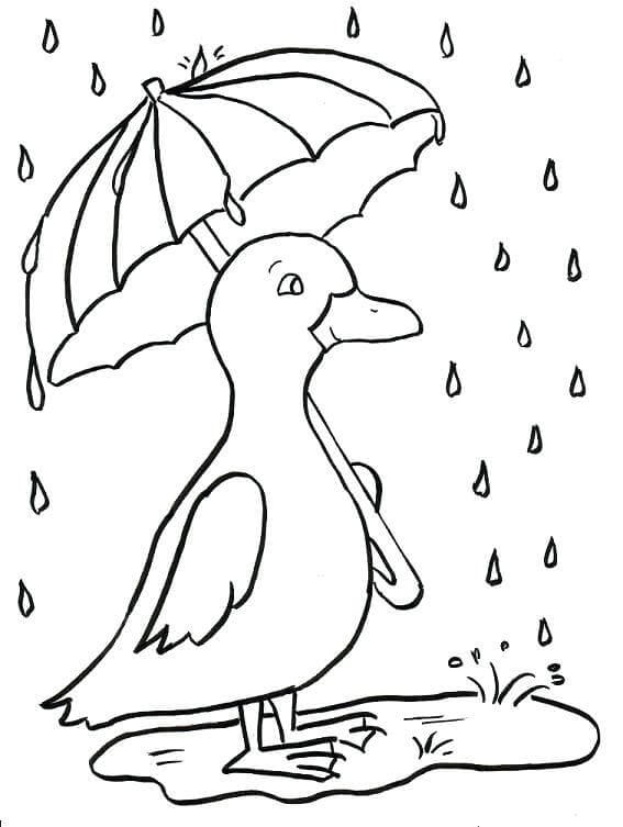 Rainy day coloring pages