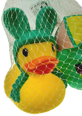 Infantino ducks easter bunny rubber duckies fun time tulips umbrella teal ducky