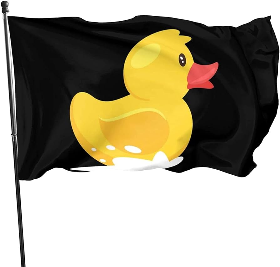 Generic rubber duck cool flags aesthetic flag x feet x banner funny poster uv resistance fading durable wall flag for dorm room decor parties gift tailgates patio lawn