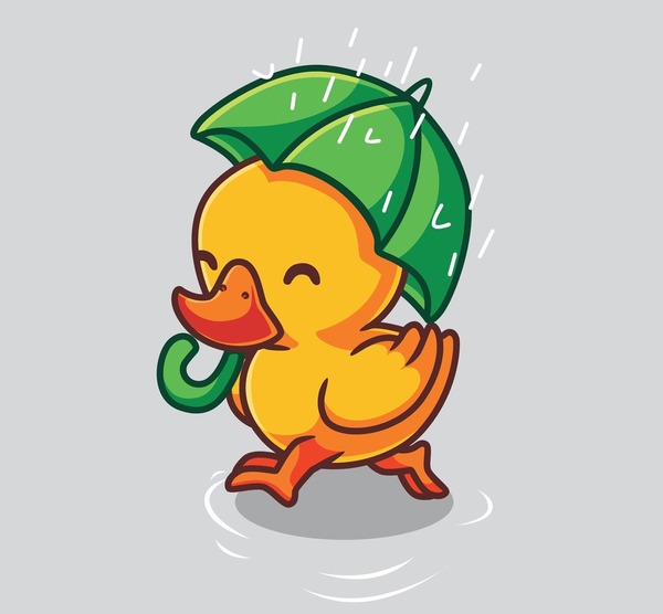 Duck umbrella royalty