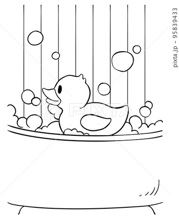Rubber duck coloring page for kids