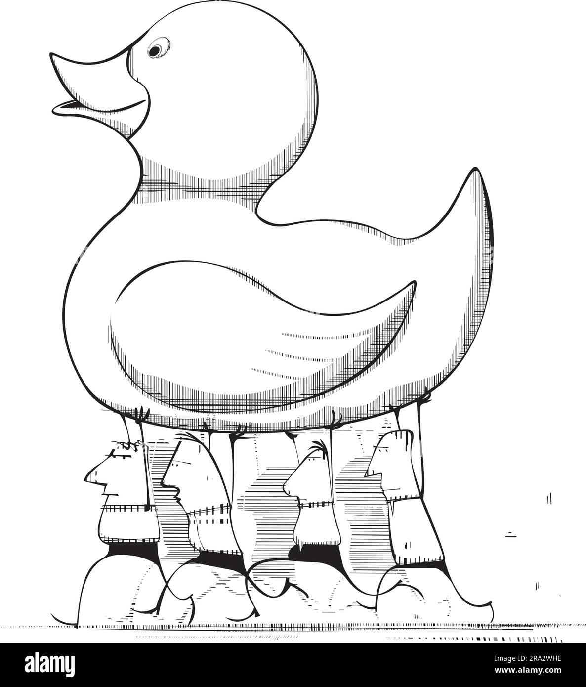 Rubber duck black and white stock photos images