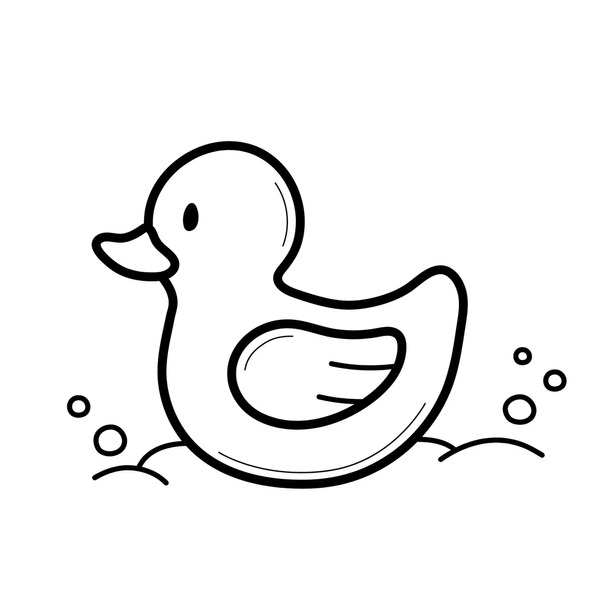 Black white drawing duck royalty