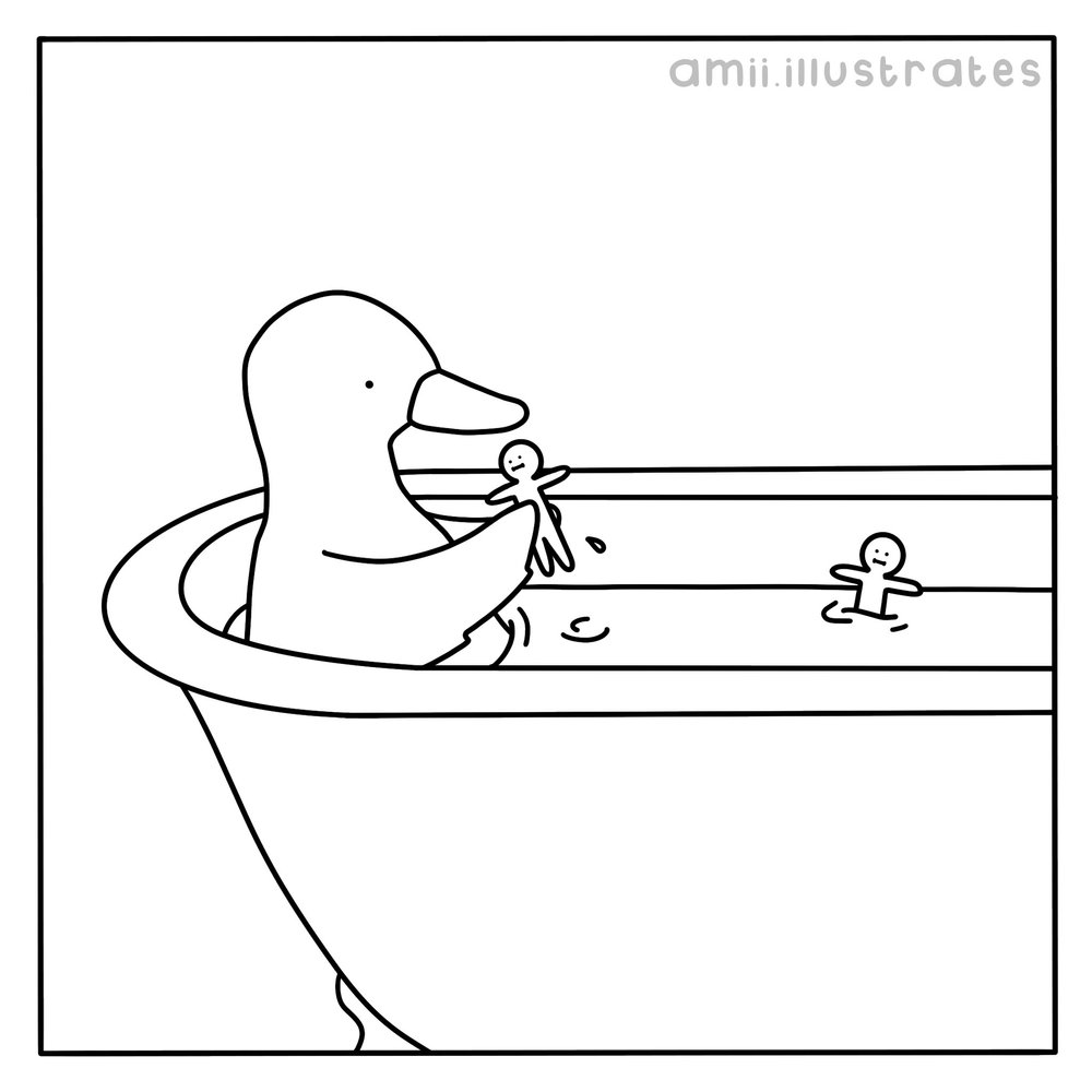 Funny rubber duck print