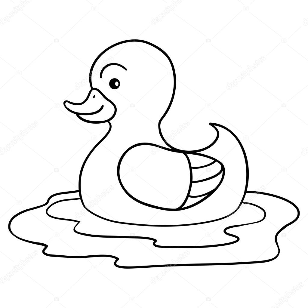 Coloring book duck stock vector by ksenyasavva