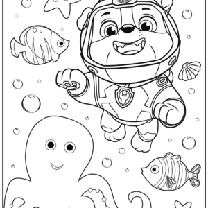 Rubble paw patrol coloring pages printable for free download