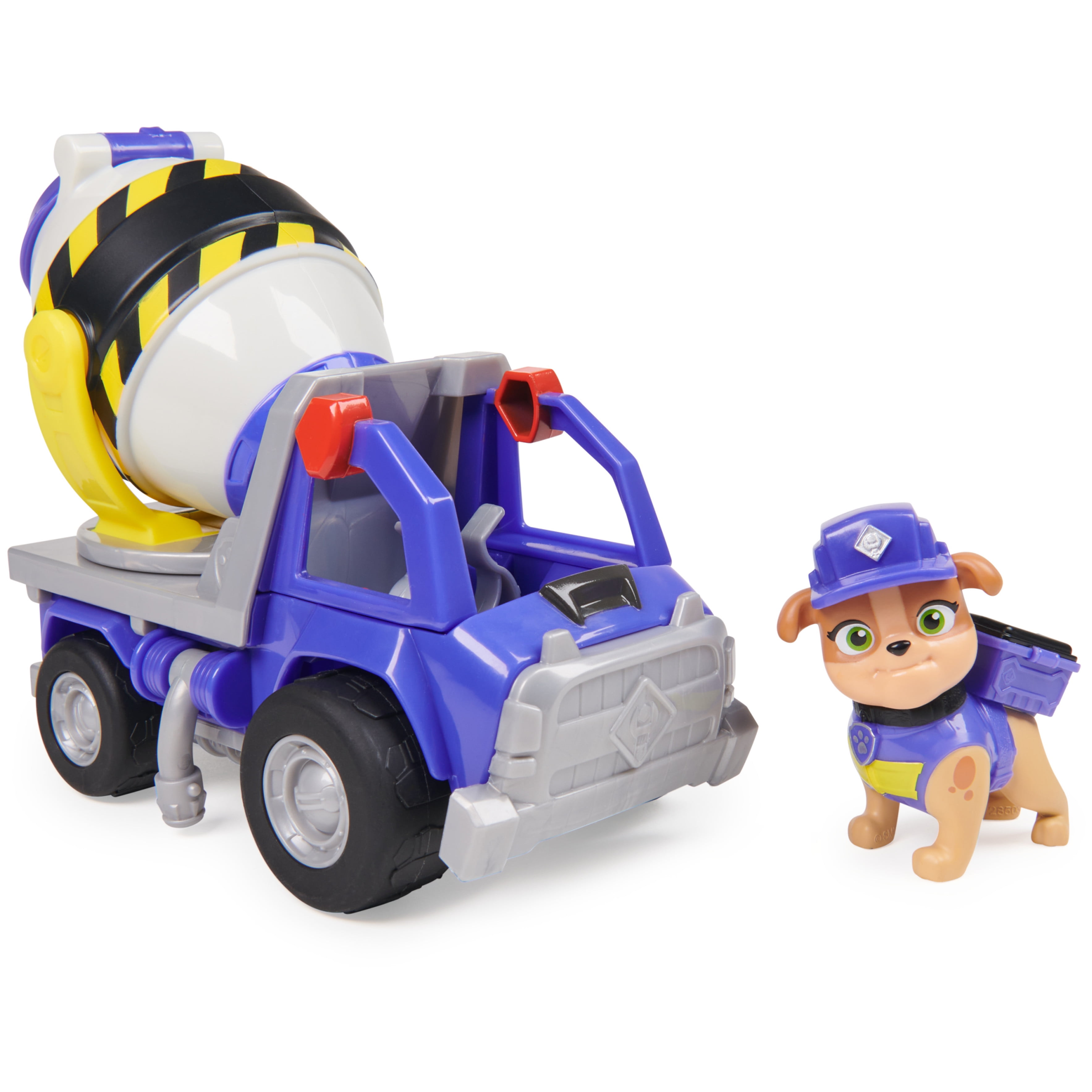 Rubble crew cement mixer truck with mix action figure toys for kids ages