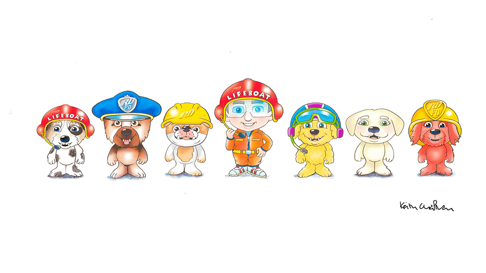 Paw patrol team on year anniversary and rubble crew spin