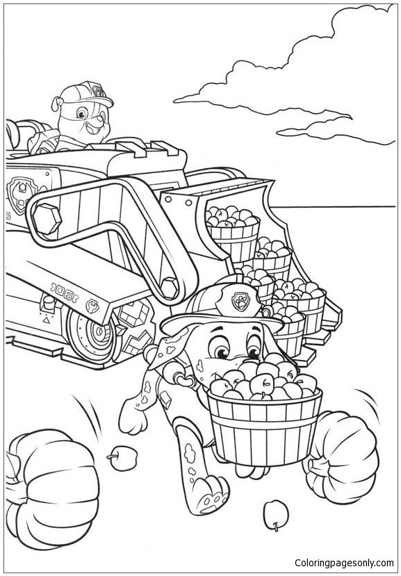 Bble and marshall paw patrol coloring page paw patrol coloring pages paw patrol coloring coloring pages